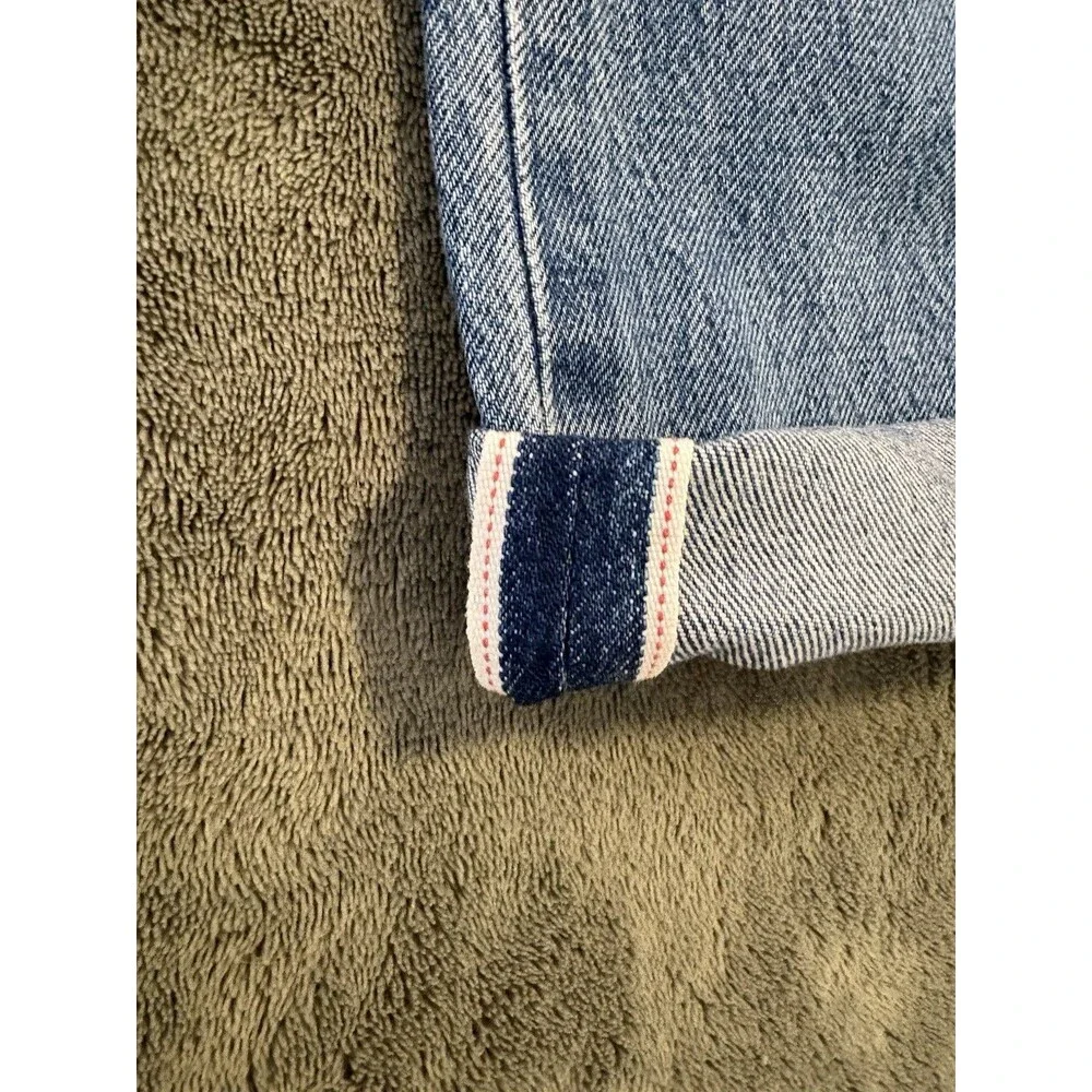 New Levi’s 501 ‘90s 27x30 Big E Selvedge Redline Jeans Denim Sashiko Repair NWT - Picture 3 of 10